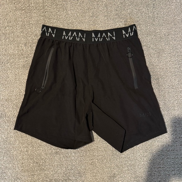 Boohoo Mens Other - Black Athletic Shorts